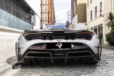 McLaren 720S 2018 2019 2020 2021 2022 2023 with Aftermarket Parts - Man Style Rear Bumper & Diffuser Carbon Fiber / FRP from Aero Republic